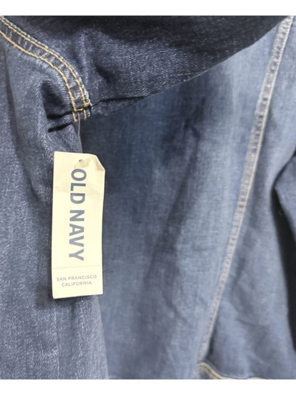 Old Navy NWT Blue Denim Jean Trucker Jacket Women's Size XXL - Picture 5 of 6